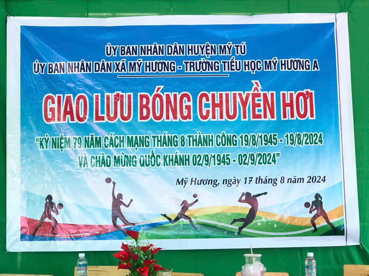 GIAO LƯU BÓNG CHUYỀN HƠI - CHÀO MỪNG 79 NĂM CÁCH MẠNG THÁNG 8 THÀNH CÔNG (19/8/1945 - 19/8/2024) VÀ CHÀO MỪNG QUỐC KHÁNH (02/9/1945 - 02/9/2024)